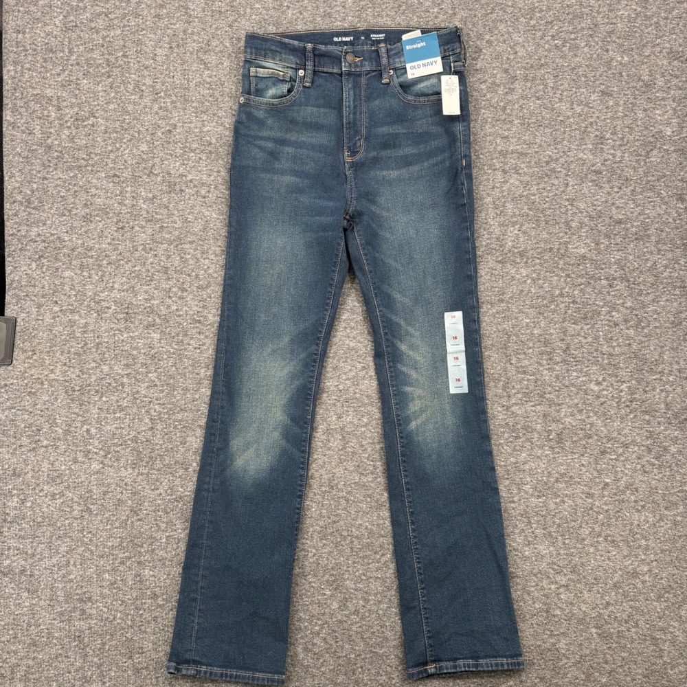 Old Navy Boys Size 16 Straight Jeans Built-In Flex Tough Adjustable Waist New